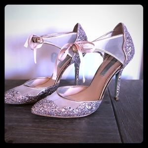 Betsey Johnson blue heels. Excellent condition.